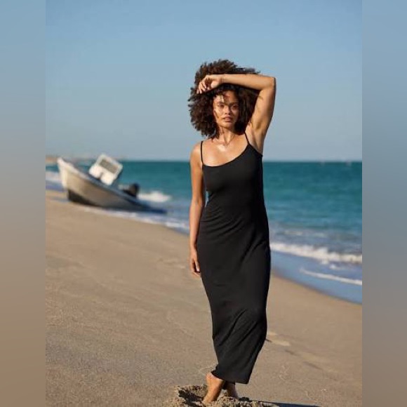 Aerie Gauze Spaghetti Strap Midi Slip Sundress Lightweight Casual Resortwear